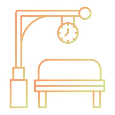 Otel odası ikon vektör çizimi tasarımı