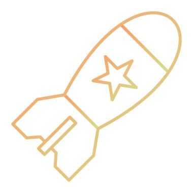 roket ikonu vektör illüstrasyonu