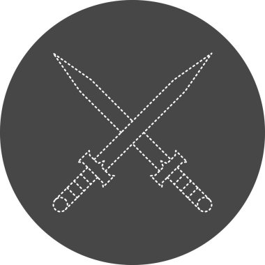 Kılıçlar. Web simgesi basit illüstrasyon