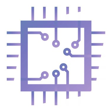 İşlemci. Web simgesi basit illüstrasyon