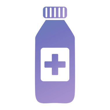 İlaç şişesi ikonu. Web tasarımı için uyuşturucu vektör simgelerinin basit illüstrasyonu