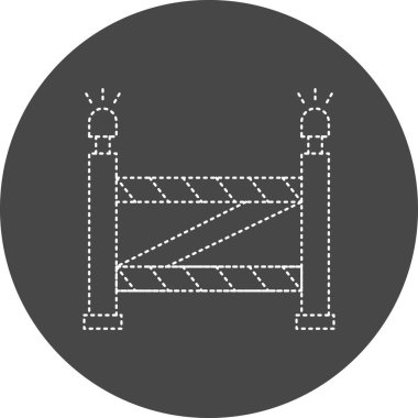 vector illustration of Police line icon