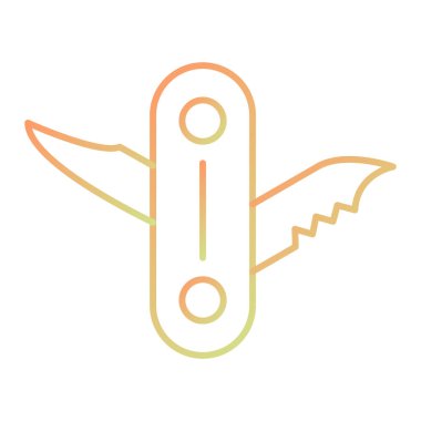 Tek bir çizgi simgesinin vektör illüstrasyonu