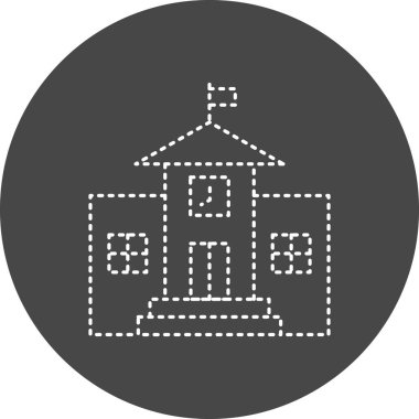 school building. web icon simple illustration
