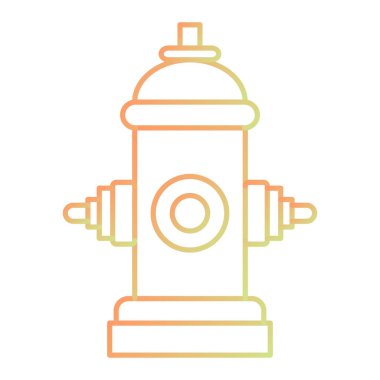 Yangın musluğu simgesi. Web için gaz söndürücü vektör simgelerinin özet çizimi