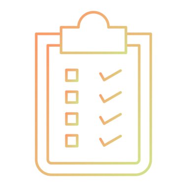 Kontrol listesi simgesi vektör illüstrasyonu