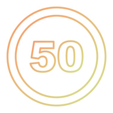 50 numaralı simge. vektör illüstrasyonu