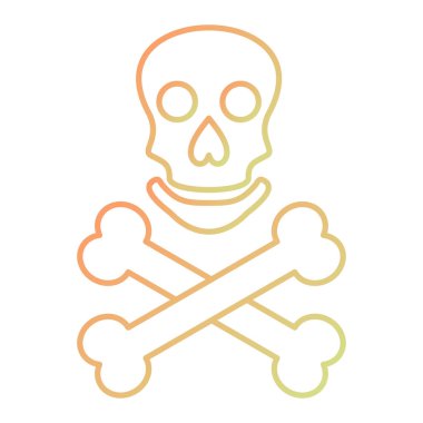 çapraz kemikli kafatası ve kemik vektör illüstrasyon tasarımı