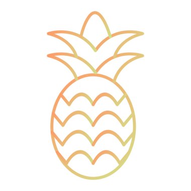 ananas meyve ikonu vektör illüstrasyon tasarımı