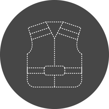 Hayat yelek simge vektör çizim