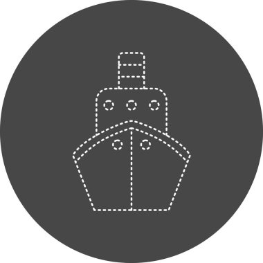 Gemi Düz Vektör Simgesi 