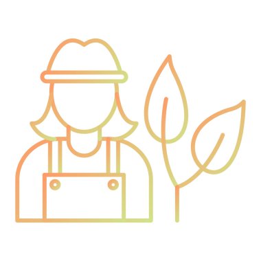 Bitki ve bitki vektör illüstrasyon tasarımı ile bahçıvan