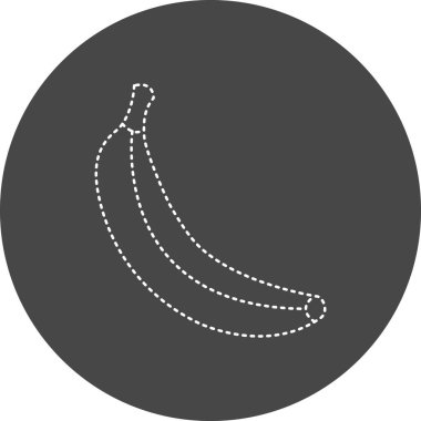 Muz. Web simgesi vektör illüstrasyonu