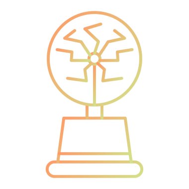 energy saving lamp icon. outline illustration of solar heater vector icons for web