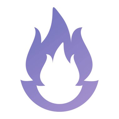 Bir alev simgesinin vektör illüstrasyonu