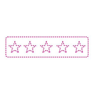 pink star icon isolated on white background. vector illustration