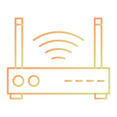 router simgesi vektör illüstrasyonu