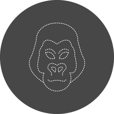 Goril simgesinin vektör illüstrasyonu