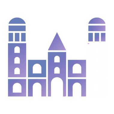 Şato. Web simgesi basit illüstrasyon