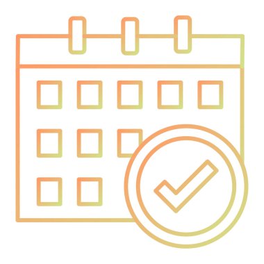 Takvim simgesi vektör illüstrasyonu