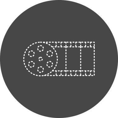 Film Makarnası Vektör Şekil Simgesi Tasarımı 