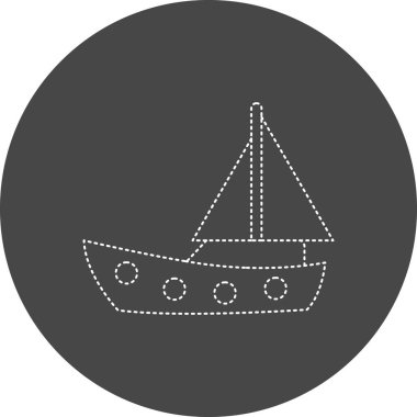 Yat simgesinin vektör illüstrasyonu