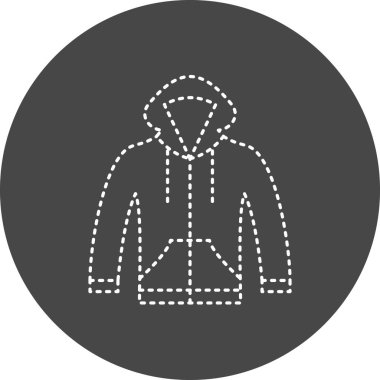 Kapüşonlu. Web simgesi basit illüstrasyon