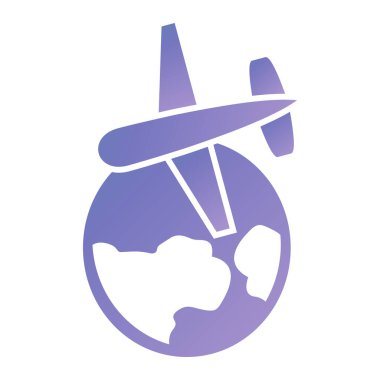 uçak ikonu vektör illüstrasyonu