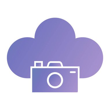 Bulut hesaplama teknolojisi ikon vektör çizimi tasarımı