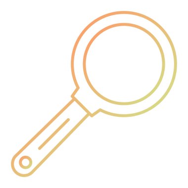 Büyüteç simgesi. İnternet için loupe vektör simgelerinin özet çizimi