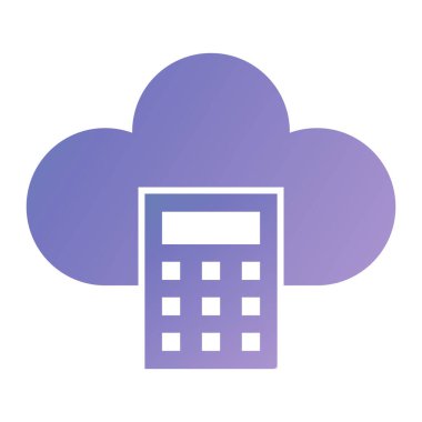 calculator with blue and purple vector icon which can easily modify or edit