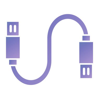 USB kablo ikonu. vektör illüstrasyonu