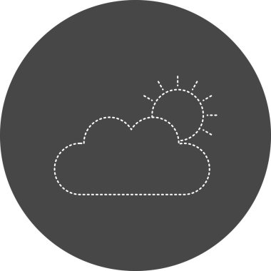 sun icon. outline design style vector illustration.