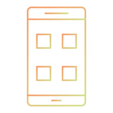 Cep telefonu. Web simgesi basit illüstrasyon