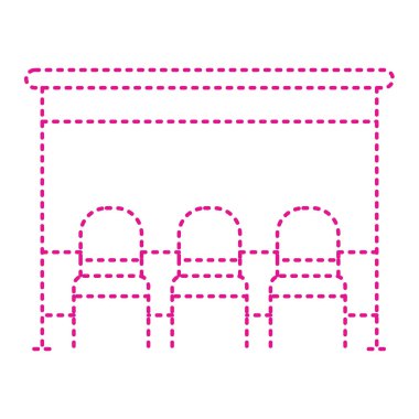 table chair with sofa and chairs vector illustration design