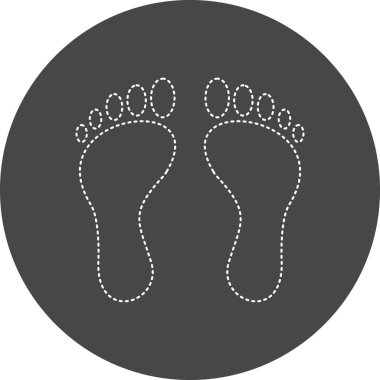 ayak izi simge vektör çizim