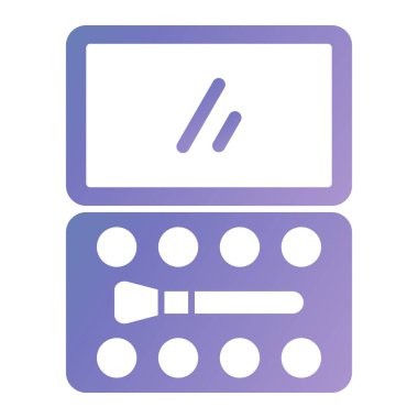 Makyaj. Web simgesi basit illüstrasyon