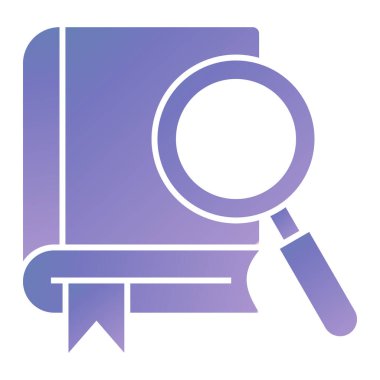 magnifying glass with a pen icon. vector illustration