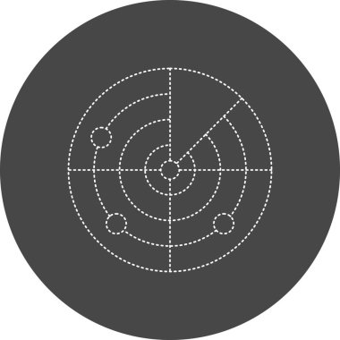 Radar simgesinin vektör illüstrasyonu
