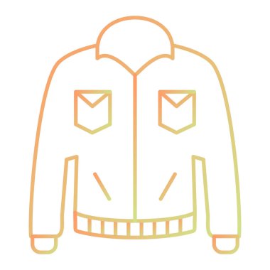 Ceket simgesinin vektör illüstrasyonu