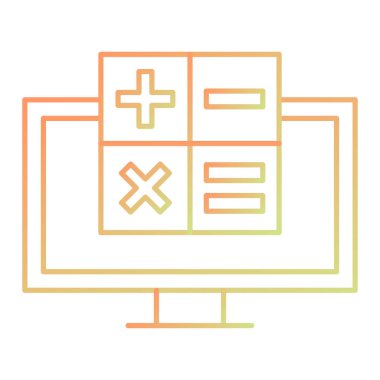 hesap makinesi simgesi vektör illüstrasyonu