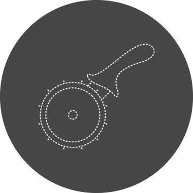 Pizza Kesicisi simgesinin vektör çizimi