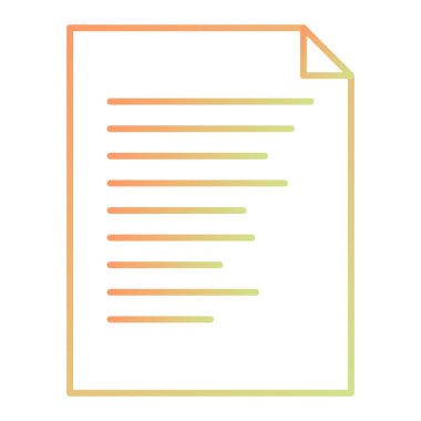 Belge. Web simgesi basit illüstrasyon