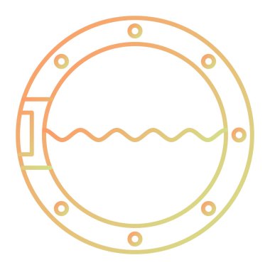 Bir çember simgesinin vektör illüstrasyonu