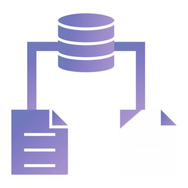 veritabanı. Web simgesi basit illüstrasyon