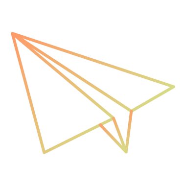 Kağıt uçak ikonu. vektör illüstrasyonu