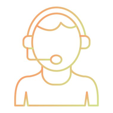 call center icon. outline customer service vector illustration symbol and web. isolated design.