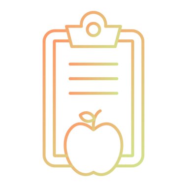 Elma vektörü illüstrasyonlu pano