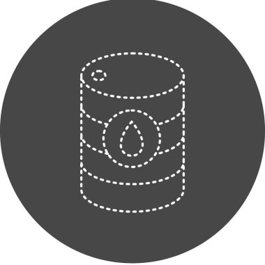 Oil Barrel Vector Glyph Icon Design 