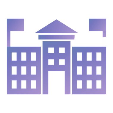 Bina. Web simgesi basit illüstrasyon